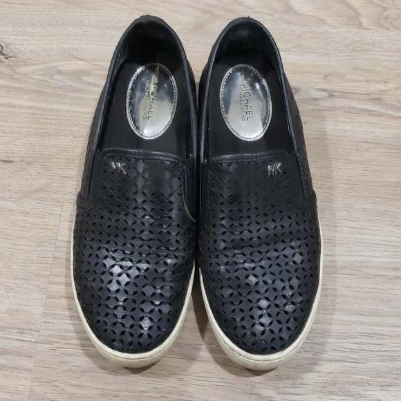 Michael Kors Shoes Black Leather Slip Ons Poshmark